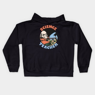 Science Teacher Groovy Retro Style Kids Hoodie